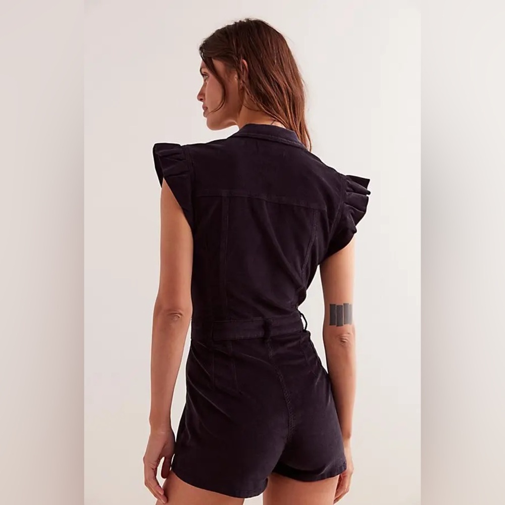 Free People We The Free My Type One-Piece black corduroy romper - small - NWT